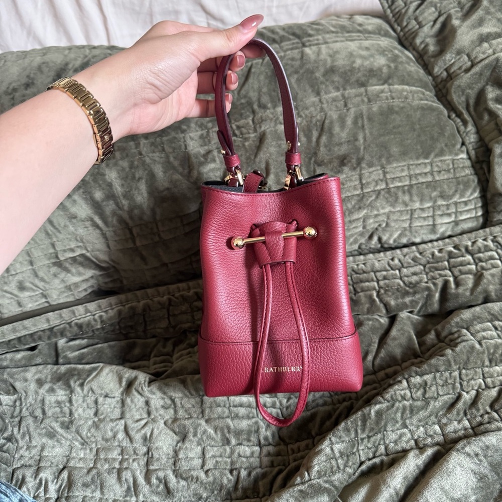 Strathberry | Osette Caramel Crossbody in Oxblood